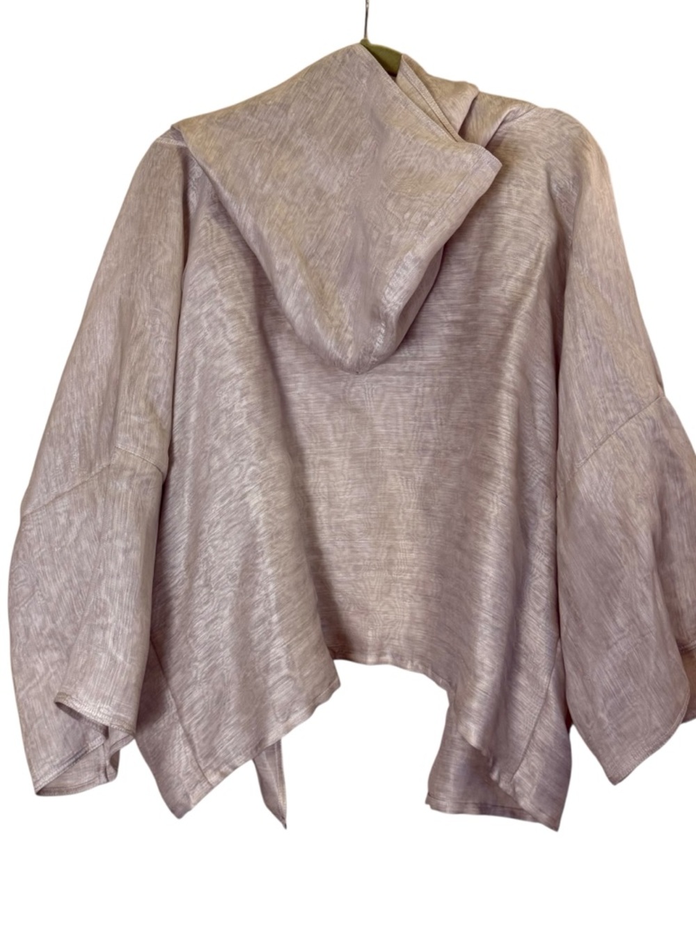 Zoran Minimalist Structured Art to Wear Hooded Cardigan Style Top - Picture 6 of 12